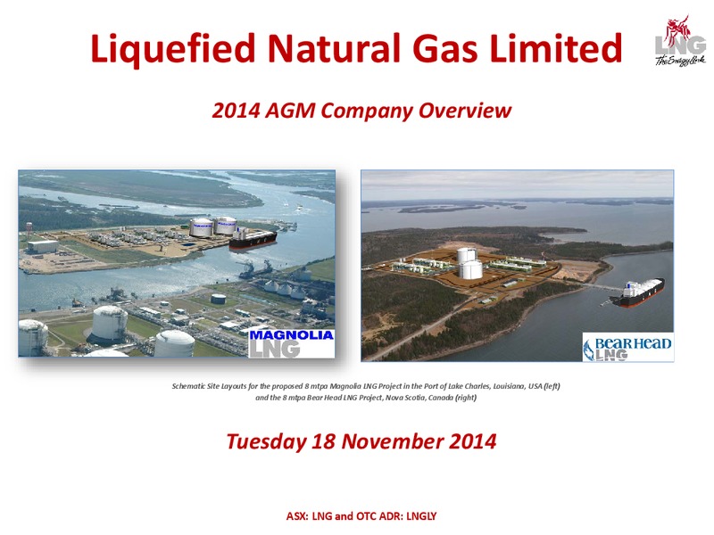 Company Overview – LNG Limited – slide 1