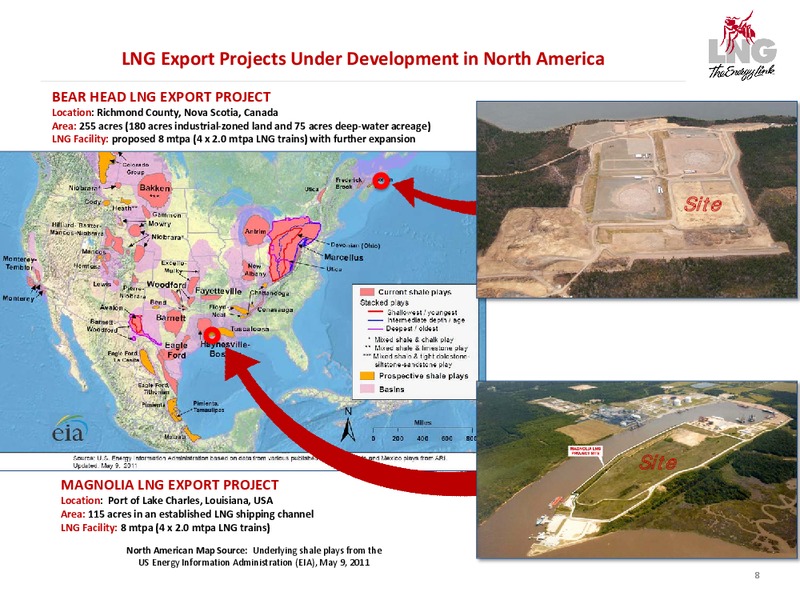 Company Overview – LNG Limited – slide 8