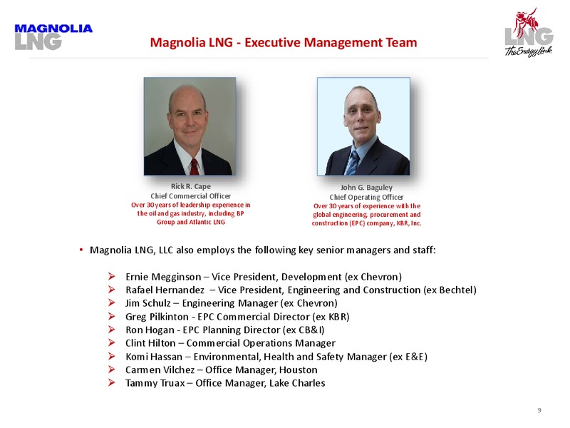 Company Overview – LNG Limited – slide 9