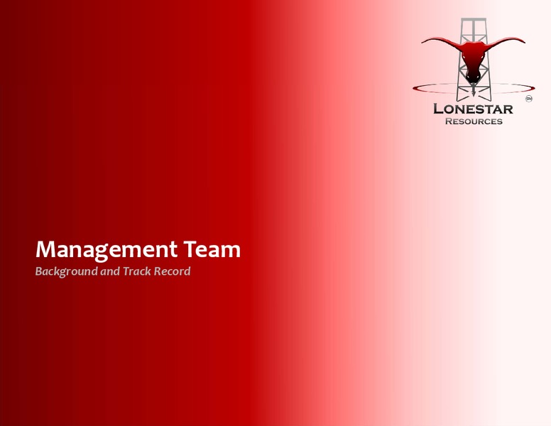 Presentation to Investors – Lonestar Resources Ltd. – slide 5