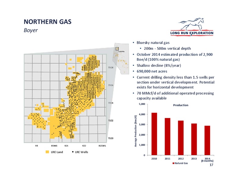 February 2015 Investor Update – Long Run Exploration Ltd. – slide 17