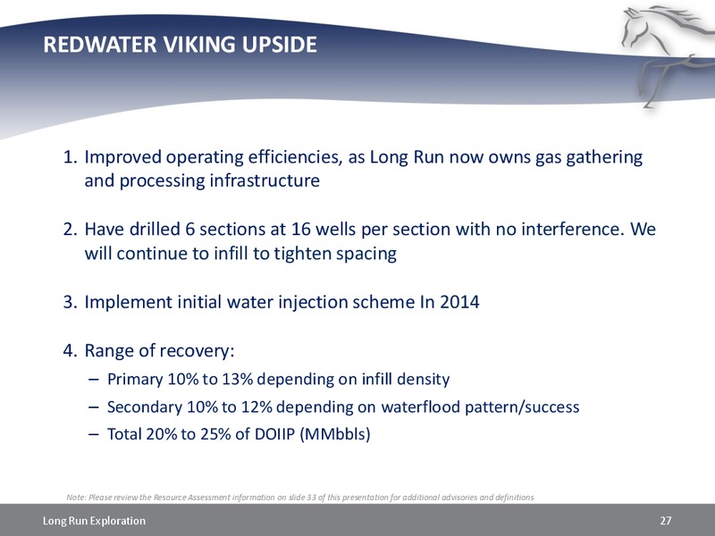 INVESTOR UPDATE – Long Run Exploration Ltd. – slide 27