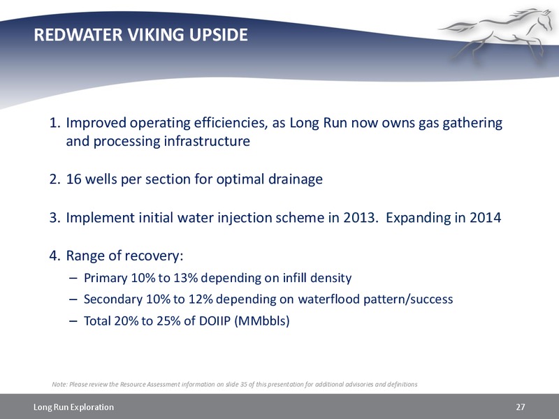 Investor Presentation – Long Run Exploration Ltd. – slide 27