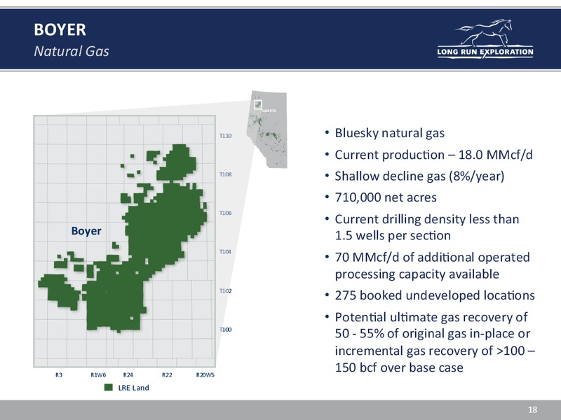 INVESTOR UPDATE – Long Run Exploration Ltd. – slide 18