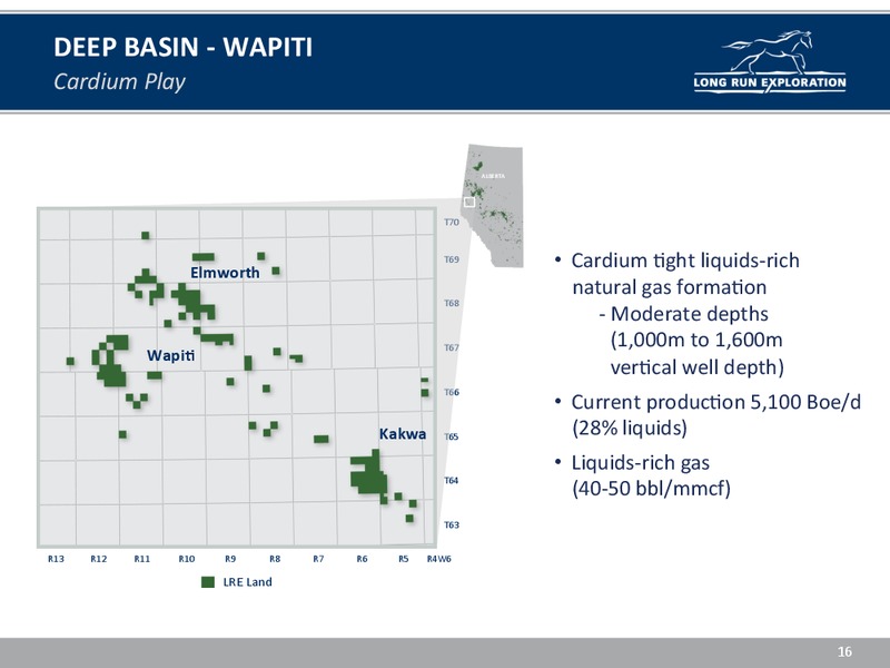 INVESTOR UPDATE – Long Run Exploration Ltd. – slide 16