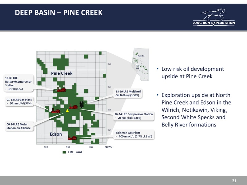 INVESTOR UPDATE – Long Run Exploration Ltd. – slide 31