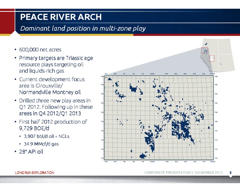 NOVEMBER 2012 CORPORATE PRESENTATION – Long Run Exploration Ltd. – slide 9