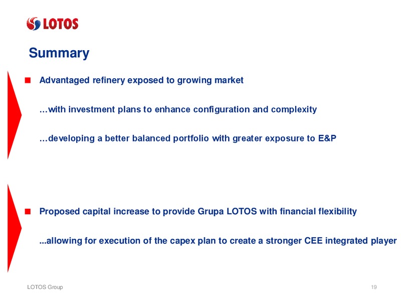 Proposed Rights Issue – Lotos Group – slide 18