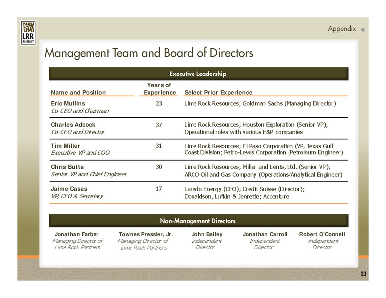 IPAA 2014 OGIS New York – LRR Energy LP – slide 23