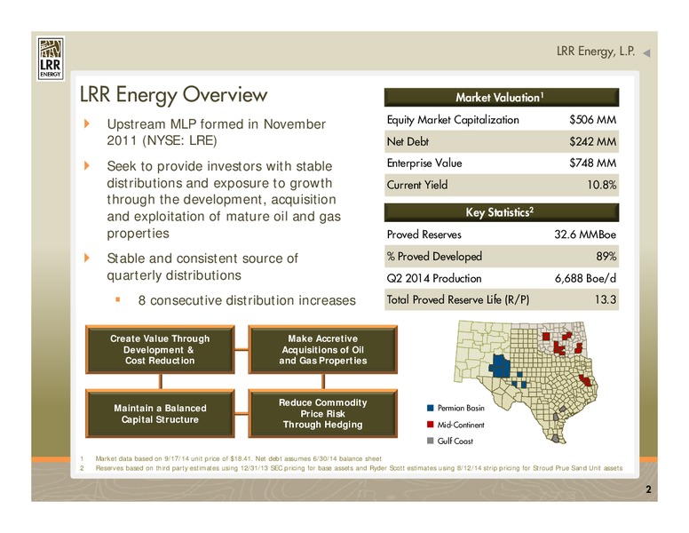 IPAA OGIS San Francisco – LRR Energy LP – slide 2