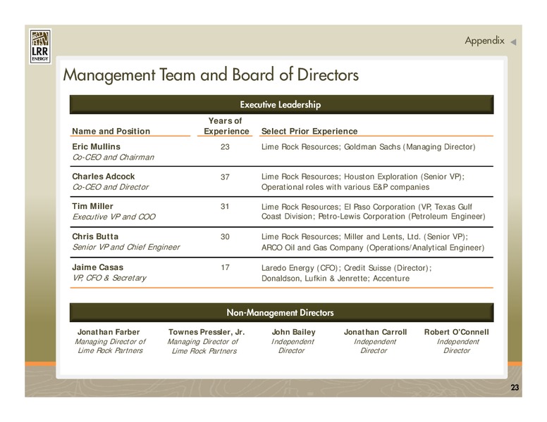 IPAA OGIS San Francisco – LRR Energy LP – slide 23