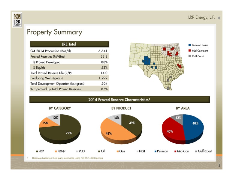 Capital Link MLP Conference – LRR Energy LP – slide 5