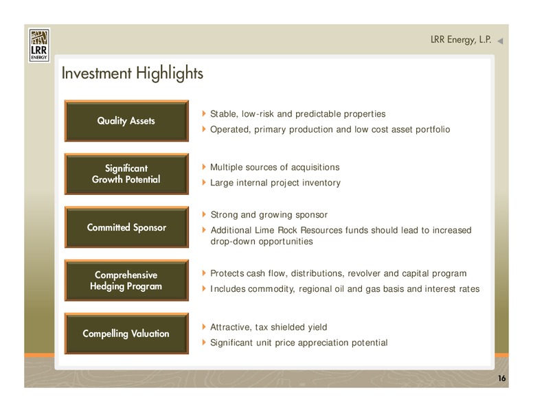 Capital Link MLP Conference – LRR Energy LP – slide 16