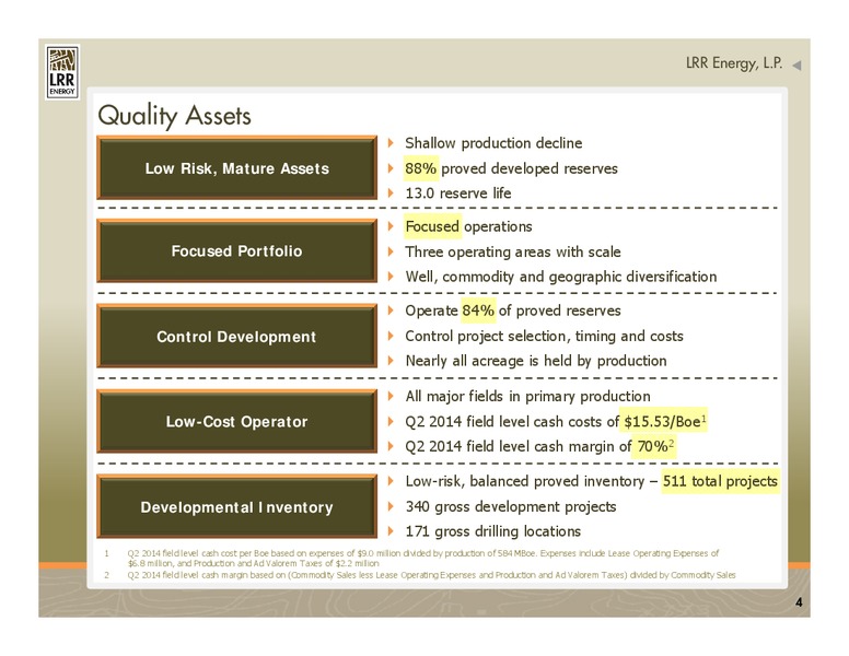 Citi MLP Investor Conference – LRR Energy LP – slide 4