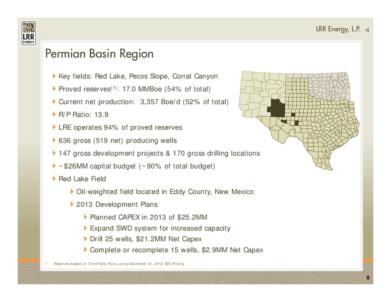 NAPTP INVESTOR CONFERENCE – LRR Energy LP – slide 6