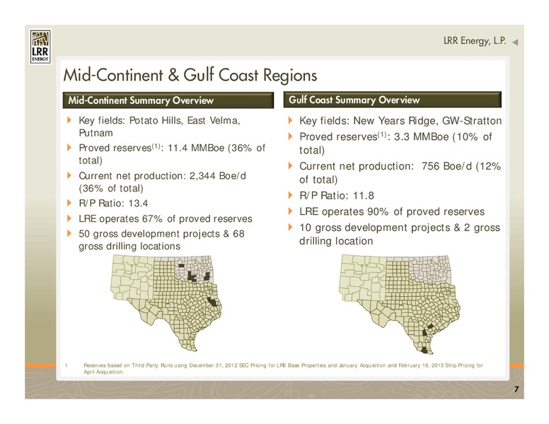 NAPTP INVESTOR CONFERENCE – LRR Energy LP – slide 7