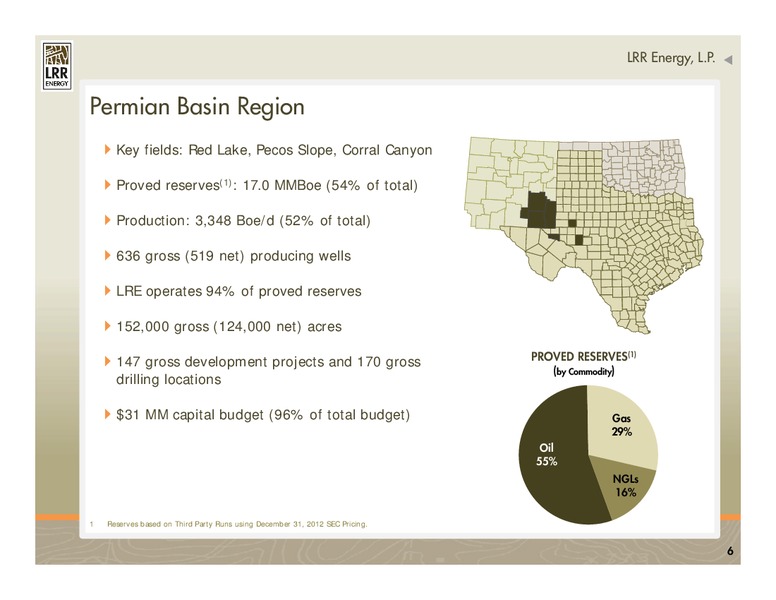CITIGROUP MLP CONFERENCE – LRR Energy LP – slide 6