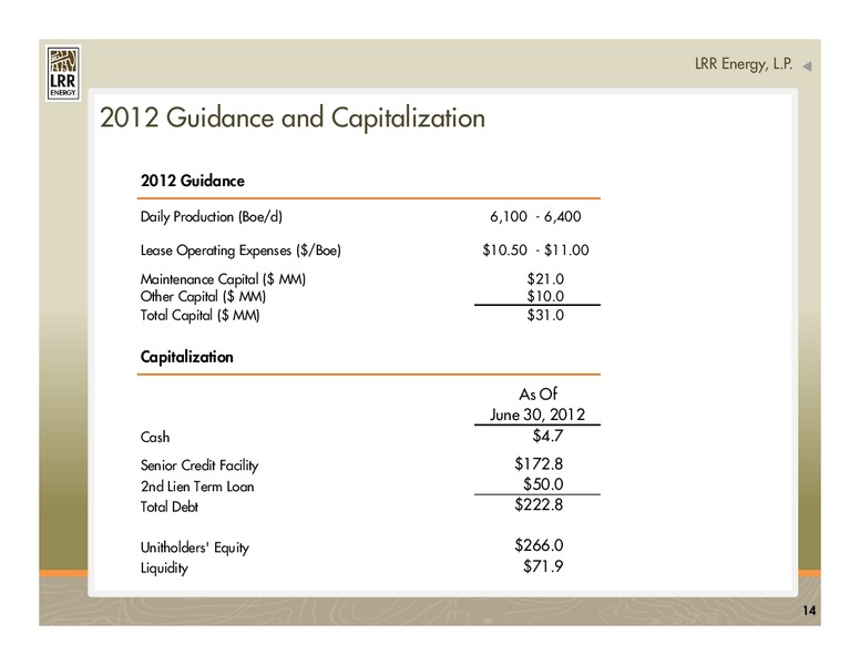 IPAA OGIS SAN FRANCISCO – LRR Energy LP – slide 14