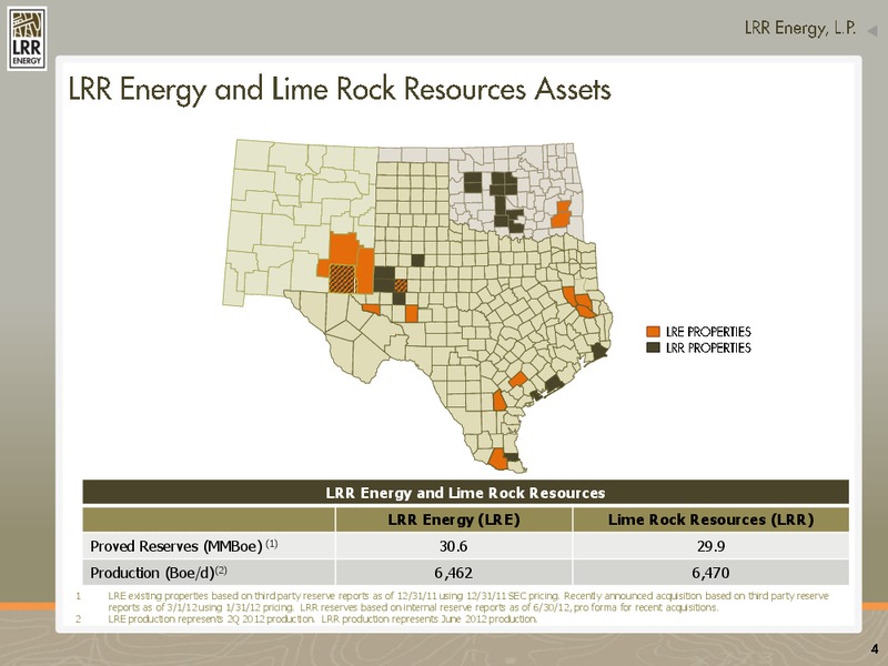 SEPTEMBER 2012 CORPORATE PRESENTATION – LRR Energy LP – slide 4