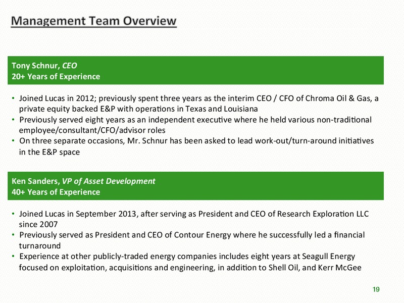Corporate Presentation – Lucas Energy, Inc. – slide 15