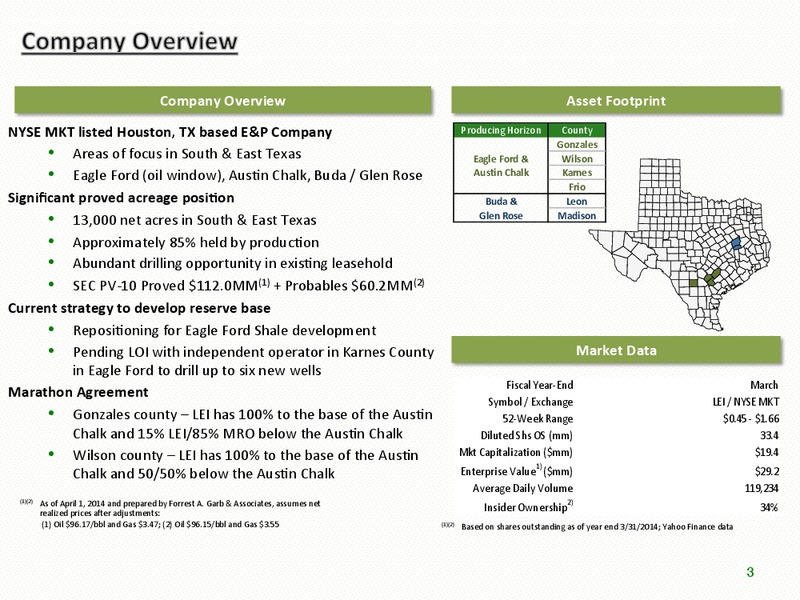 Corporate Presentation – Lucas Energy, Inc. – slide 2