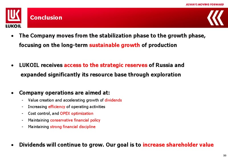 2013 FINANCIAL RESULTS – LUKOIL – slide 32
