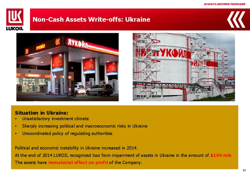 2014 FINANCIAL RESULTS – LUKOIL – slide 20