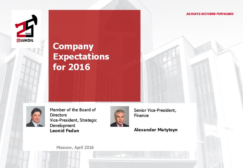 2015 Financial Results – LUKOIL – slide 22