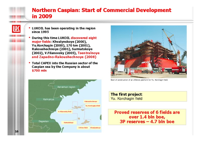 1Q 2009 RESULTS – LUKOIL – slide 16