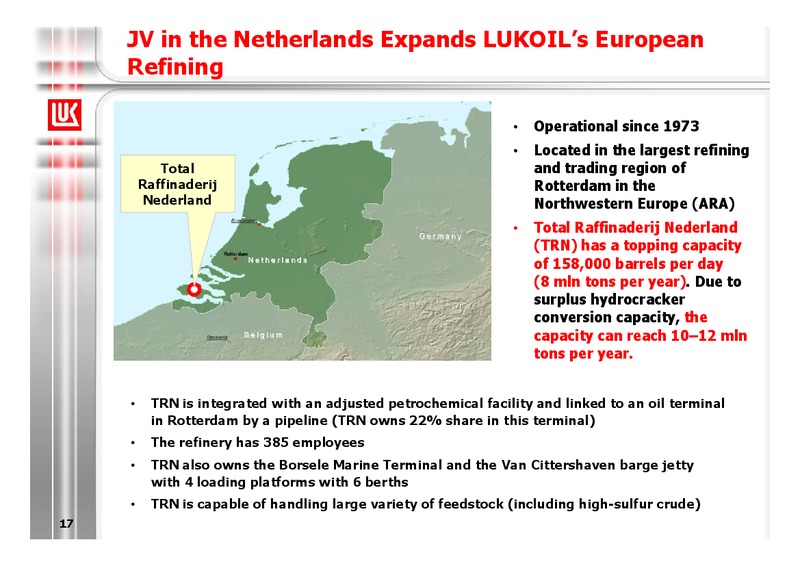 1H 2009 RESULTS – LUKOIL – slide 17
