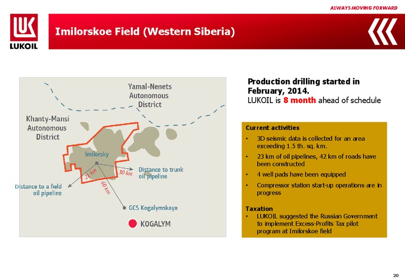 Q2 2014 FINANCIAL RESULTS – LUKOIL – slide 19