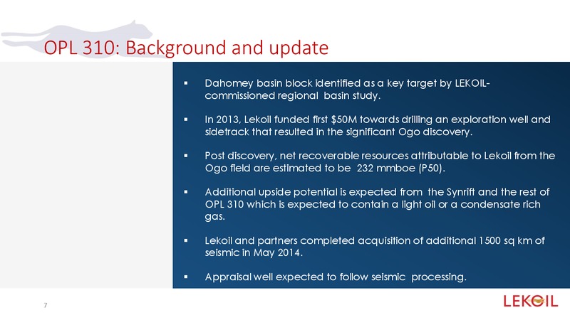 INVESTOR PRESENTATION – LUKOIL – slide 7