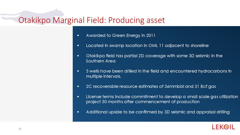 INVESTOR PRESENTATION – LUKOIL – slide 11