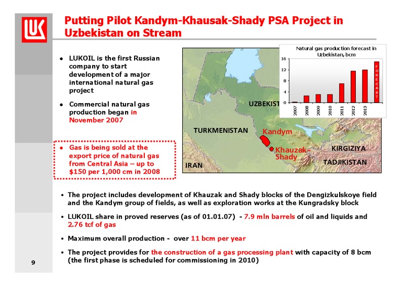 9M 2007 FINANCIAL RESULTS – LUKOIL – slide 9