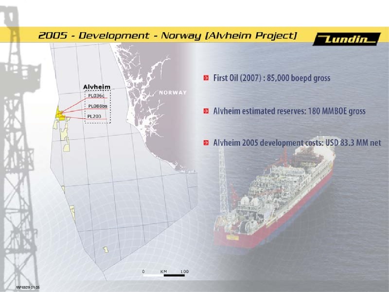 2005 WORK PROGRAMME AND BUDGET DEVELOPMENT – Lundin Petroleum – slide 7