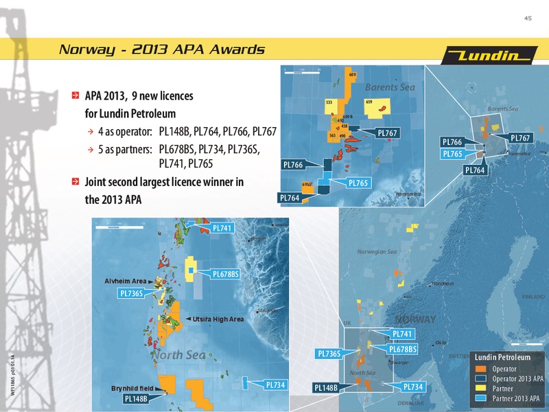 Financial Presentation Year End 2013 – Lundin Petroleum – slide 45