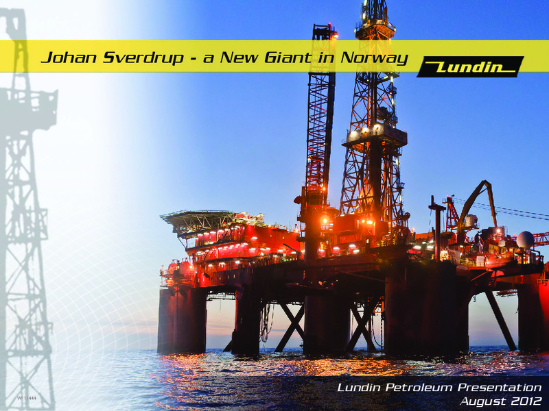 INVESTOR PRESENTATION – Lundin Petroleum – slide 1