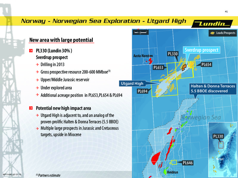 FINANCIAL PRESENTATION – Lundin Petroleum – slide 41