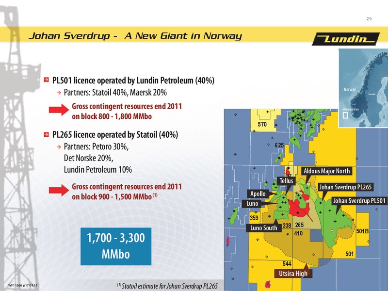FINANCIAL PRESENTATION   YEAR END 2011 – Lundin Petroleum – slide 29