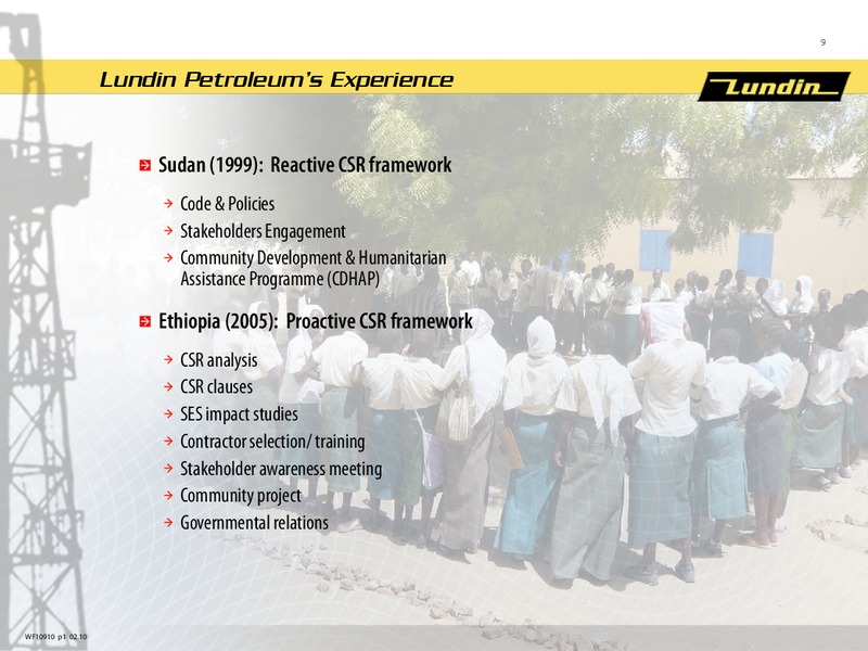February 2010 Presentation – Lundin Petroleum – slide 9