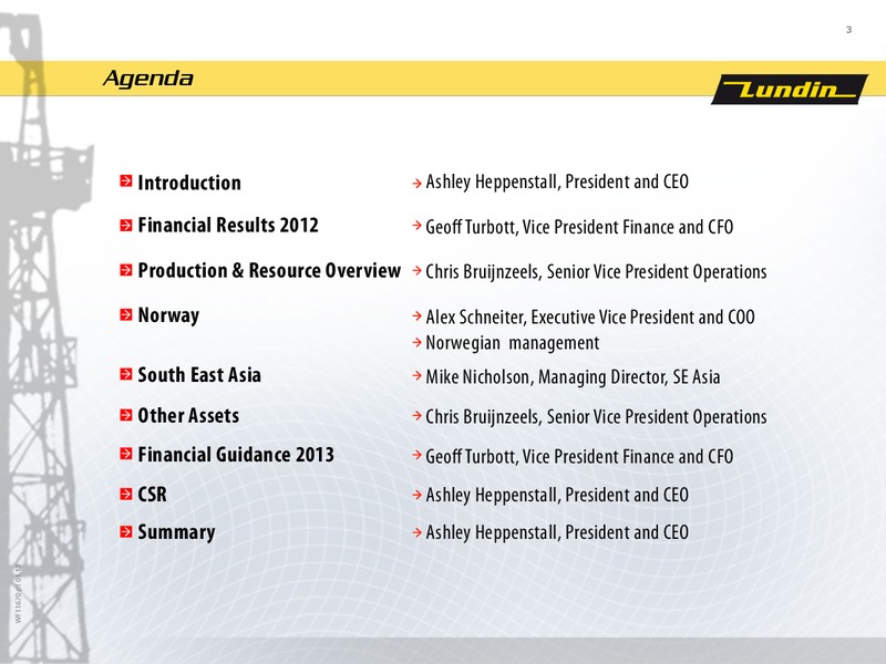 CAPITAL MARKET DAY 2013 – Lundin Petroleum – slide 3