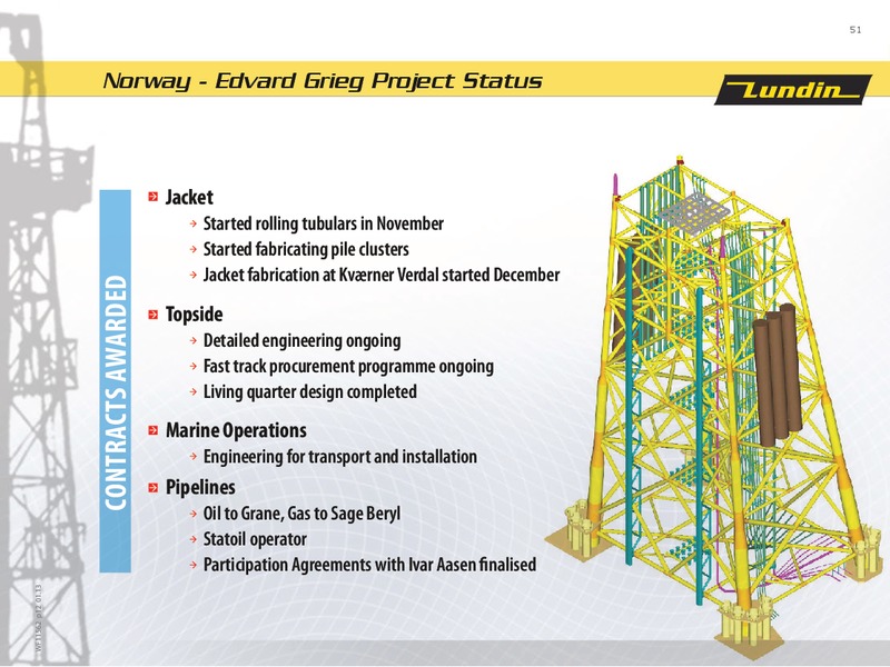 FEBRUARY 2013 CAPITAL MARKET DAY – Lundin Petroleum – slide 51
