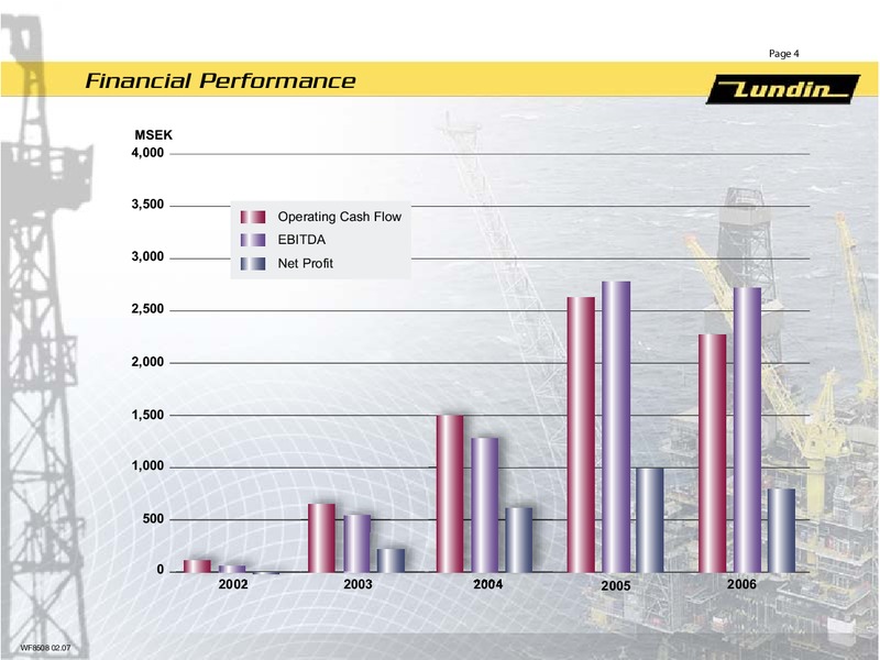 FINANCIAL RESULTS   YEAR END 2006 – Lundin Petroleum – slide 3