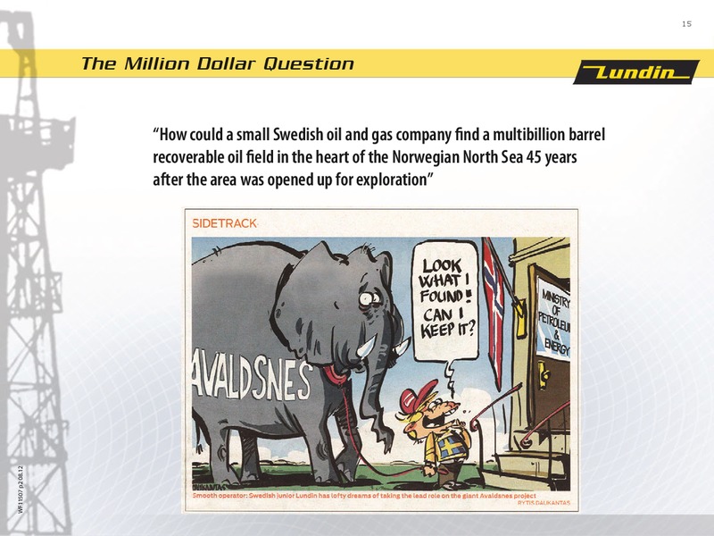 INVESTOR PRESENTATION – Lundin Petroleum – slide 15