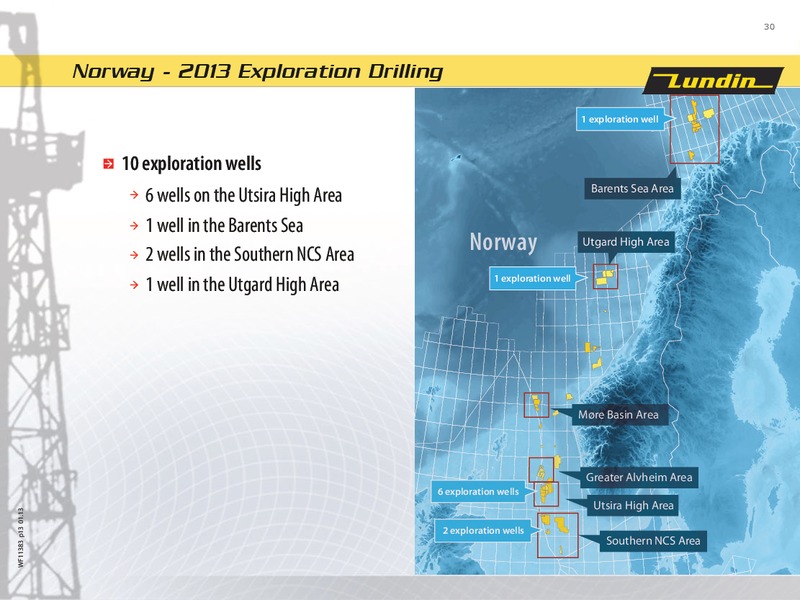 INVESTOR PRESENTATION – Lundin Petroleum – slide 30