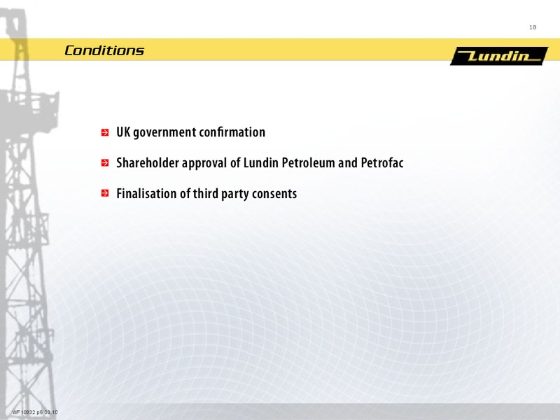 INVESTOR PRESENTATION – Lundin Petroleum – slide 18
