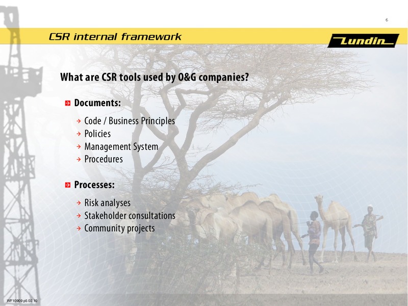 INVESTOR PRESENTATION – Lundin Petroleum – slide 6