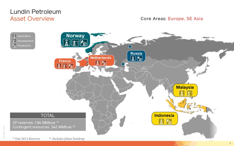 May 2014 Corporate Presentation – Lundin Petroleum – slide 3
