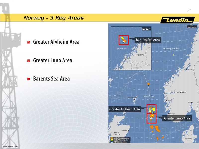 INVESTOR PRESENTATION – Lundin Petroleum – slide 27