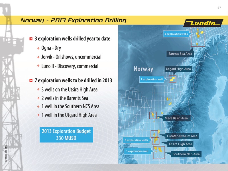 Q3 2013 Financial Presentation – Lundin Petroleum – slide 27